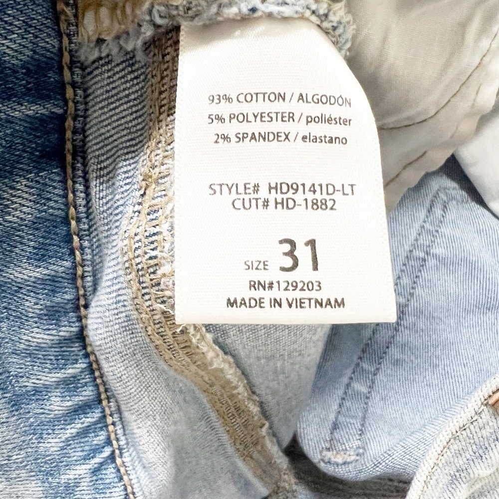 Hidden Los Angeles Womens Light Wash Knee Distressed Dad Logan Jean Size 31 - Picture 9 of 10